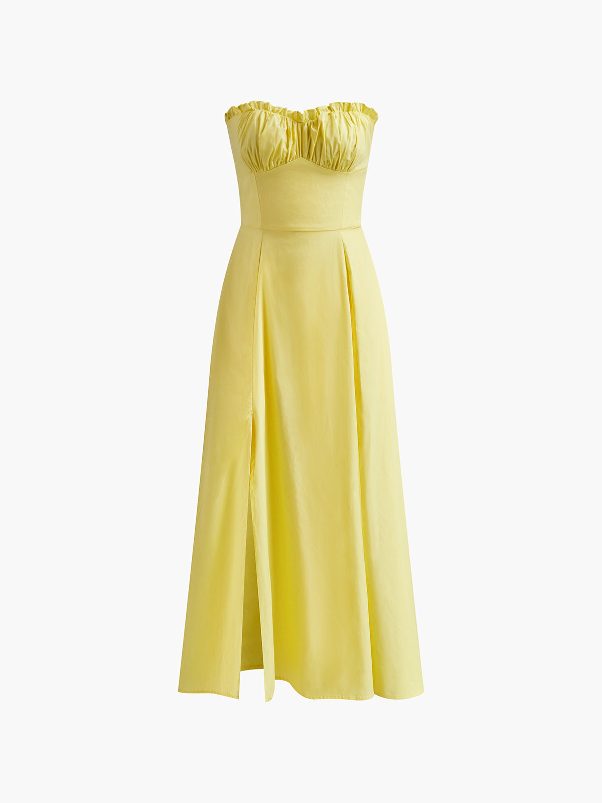 Lettuce Trim Slit Midi Dress-Massicos