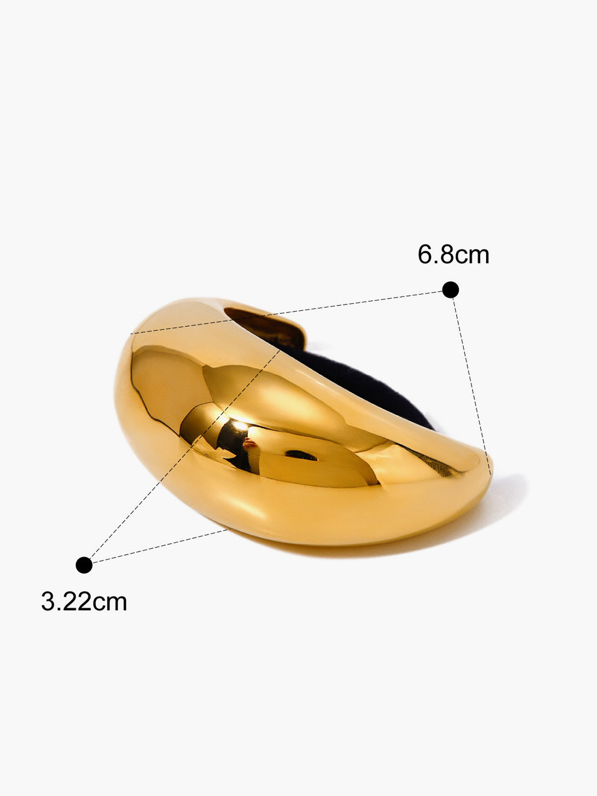 1pc Golden Elastics Hair Tie-Massicos