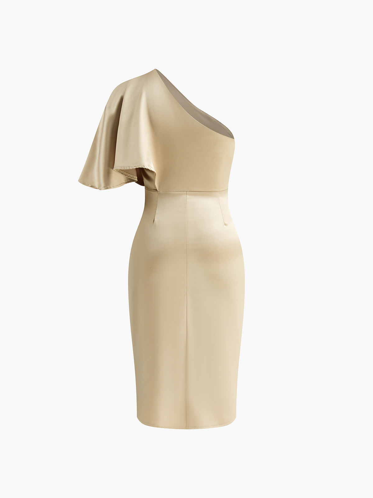 Asymmetrical Zipper Pleated Dress-Massicos