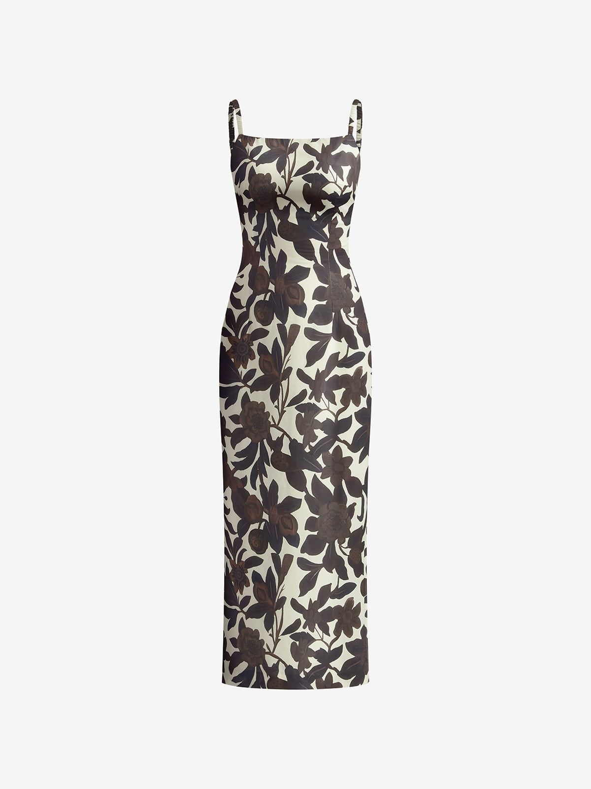 Backless Print Split Zipper Dress-Massicos