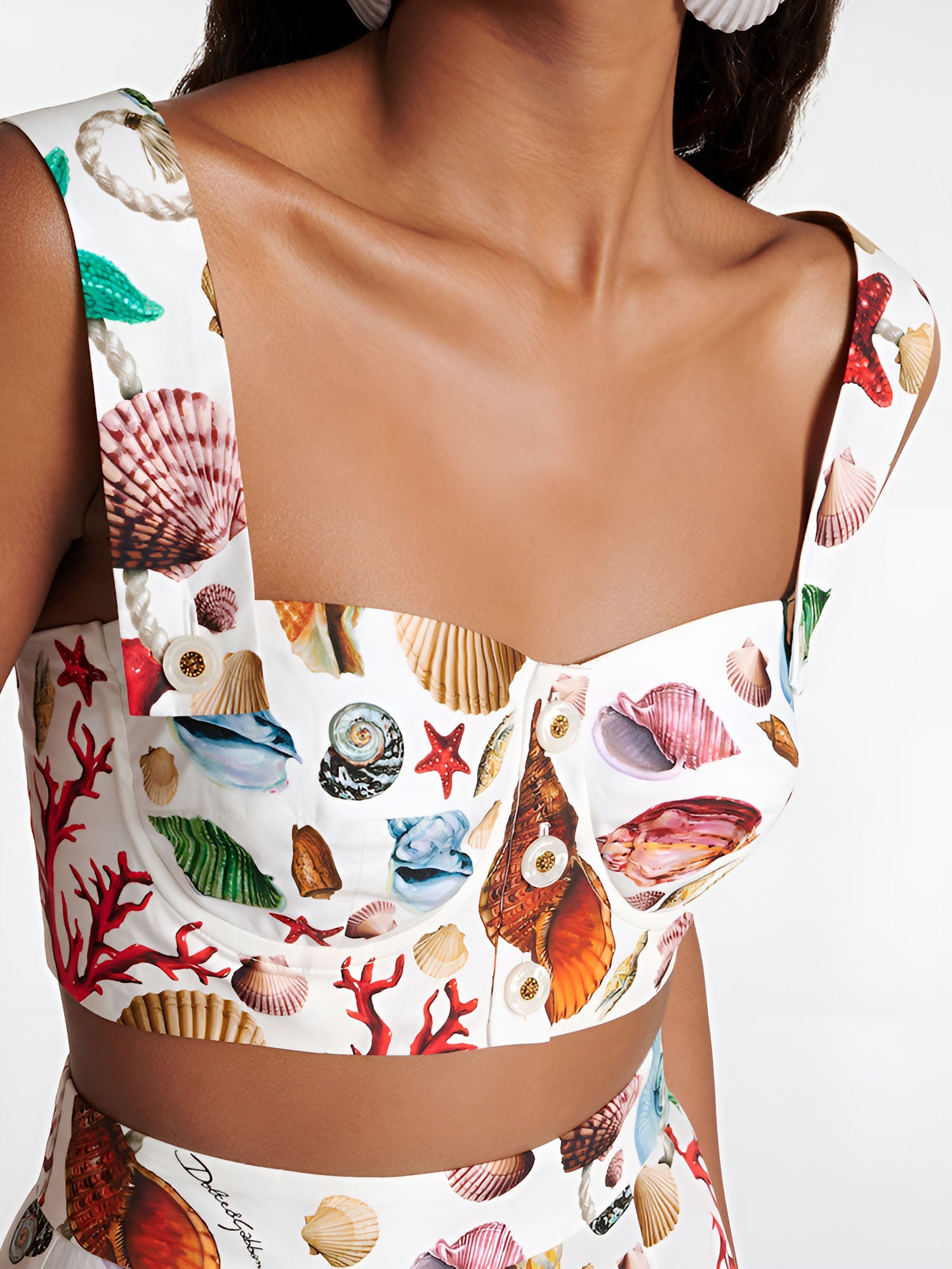 Printed Pleated Skirt Set-Massicos