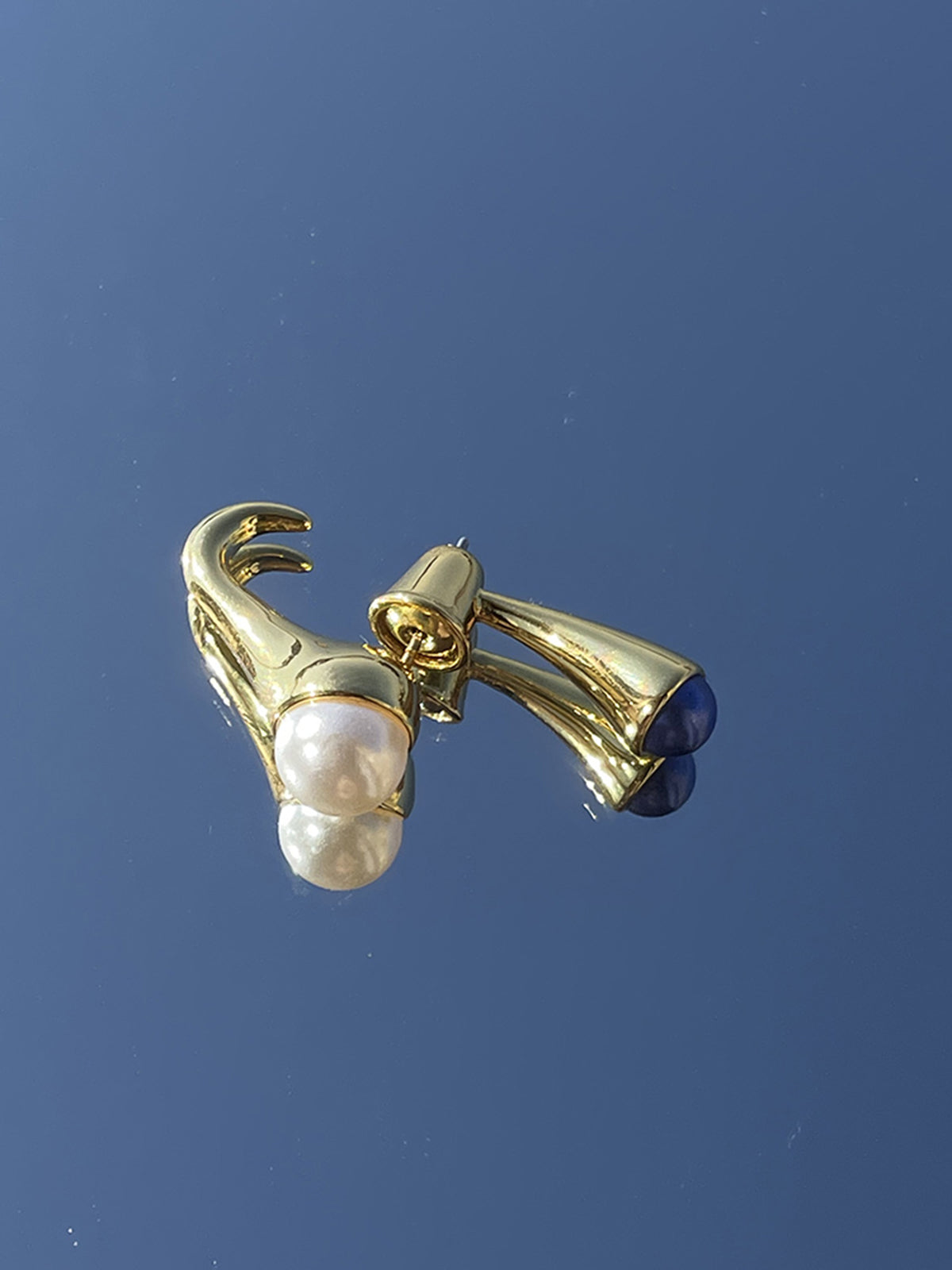 1pc Stacking Pearl Golden Earring-Massicos