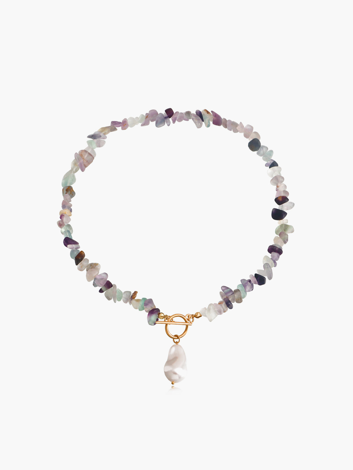 Irregular Pearl Green Turquoise Necklace-Massicos