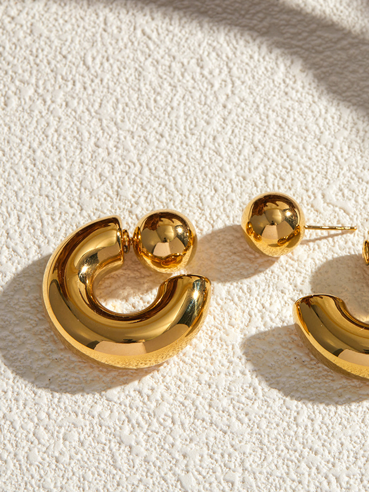Stylish C-Shaped Earrings-Massicos