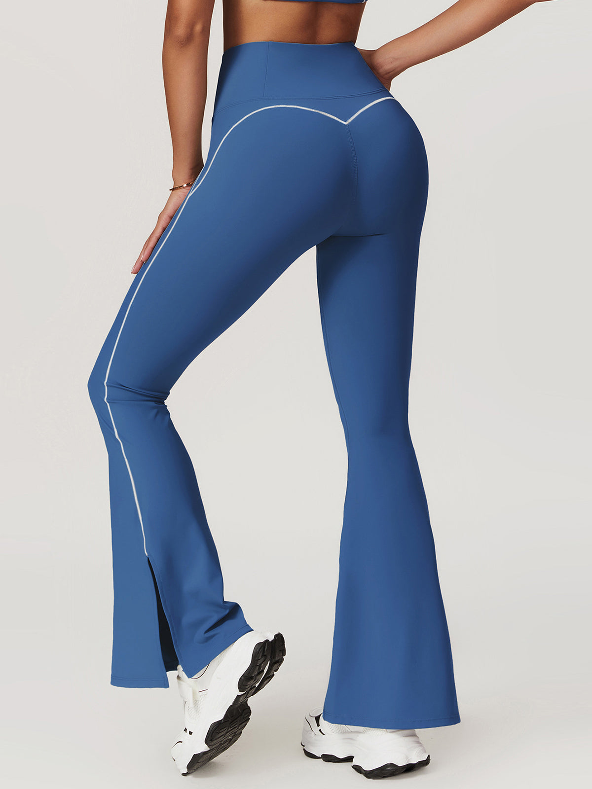 High Waist Hip-Lifting Flare Leggings-Massicos