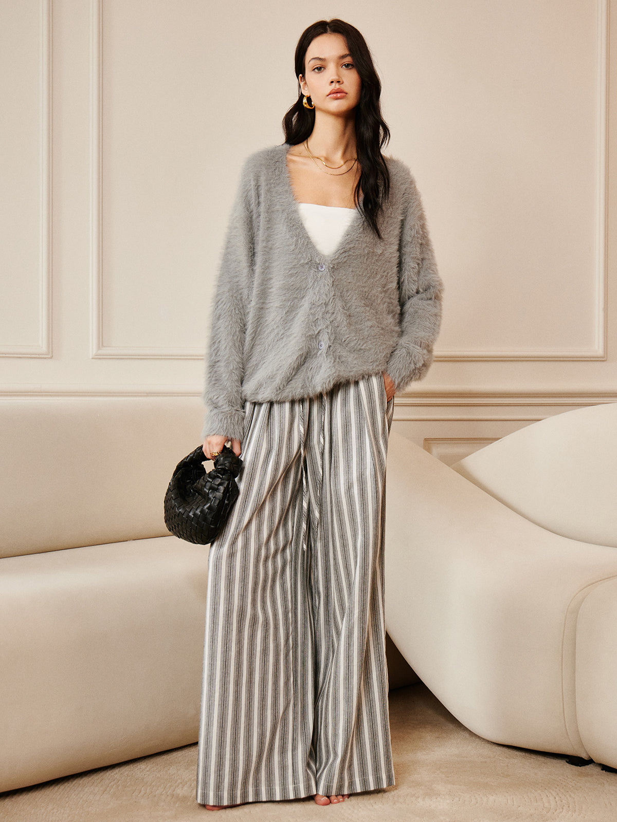 Oversize Furry Cardigan-Massicos