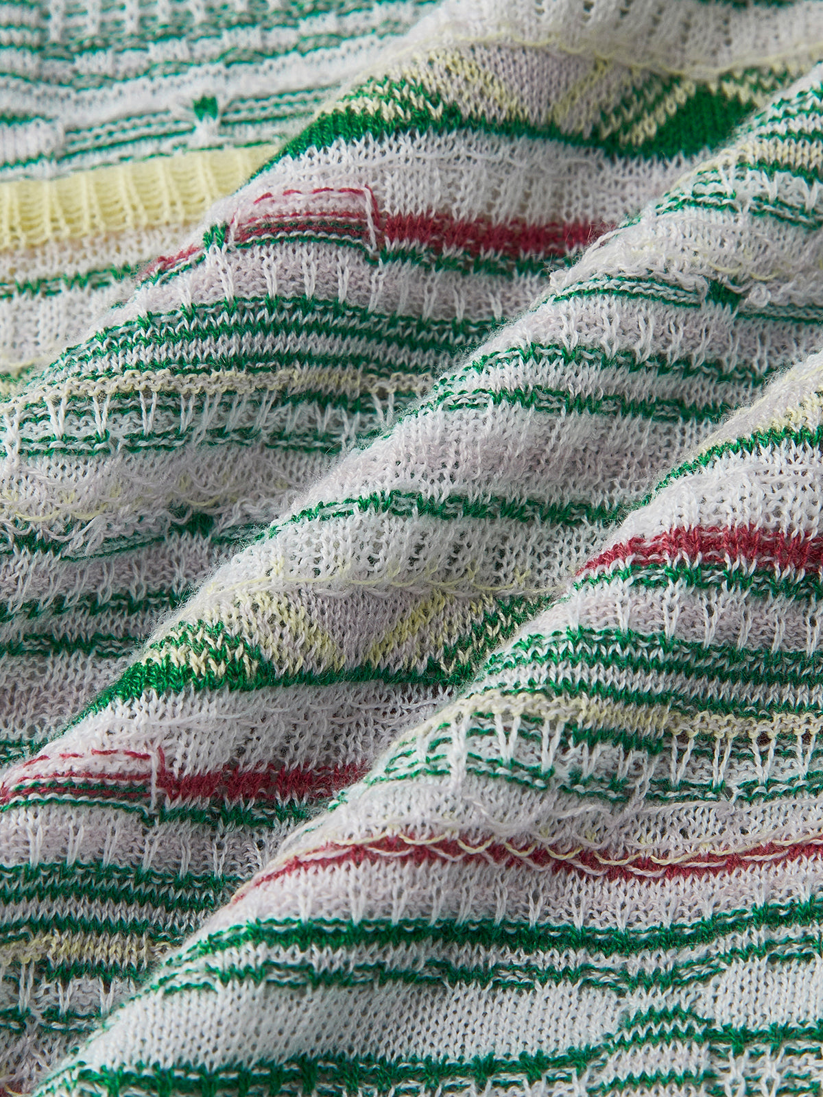 Colorful Striped Breasted Knit Cardigan-Massicos