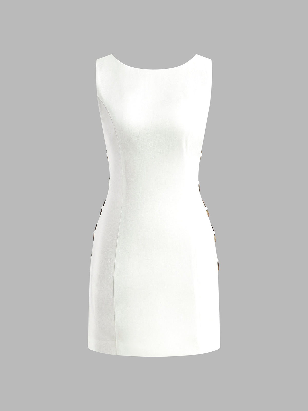 O-Ring Cutout Sleeveless Dress-Massicos