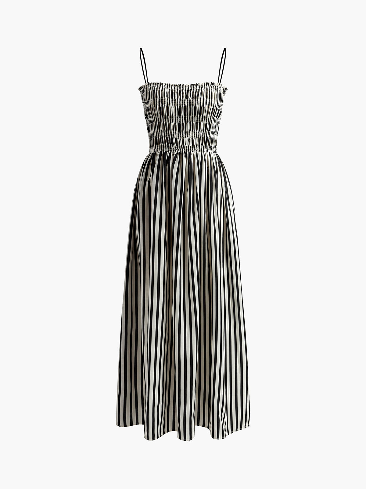 Sleeveless Pinstripe Long Dress-Massicos