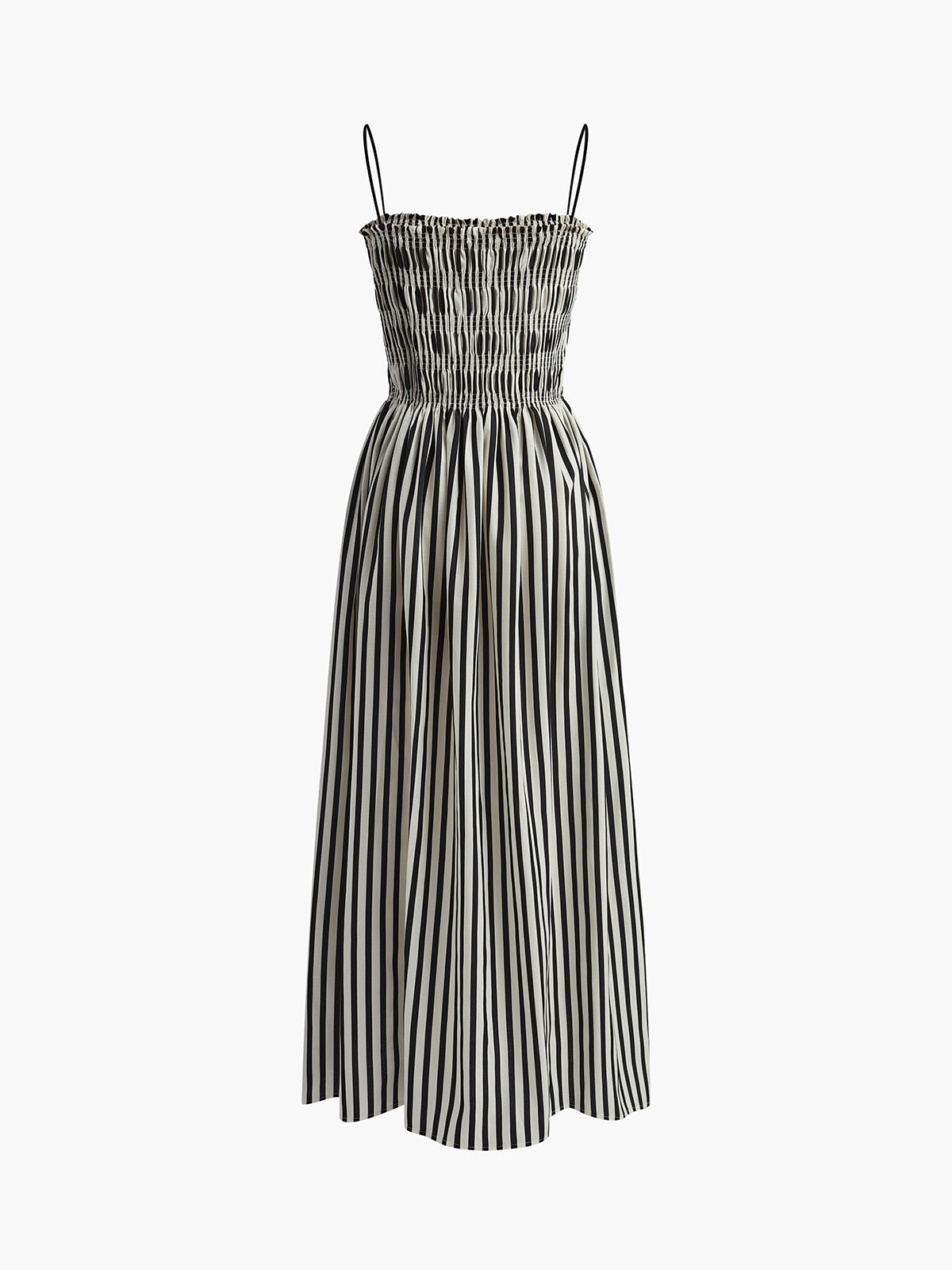 Sleeveless Pinstripe Long Dress-Massicos