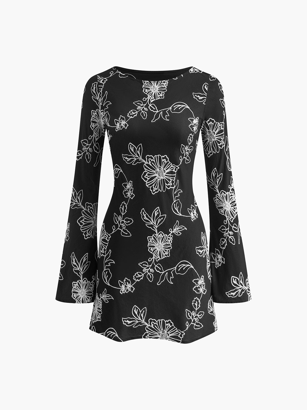 Vintage Pure Cotton Jacquard Dress-Massicos