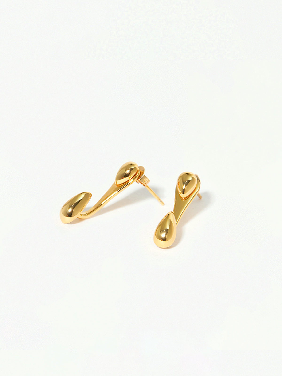 Double Water Drop Stud Earrings-Massicos