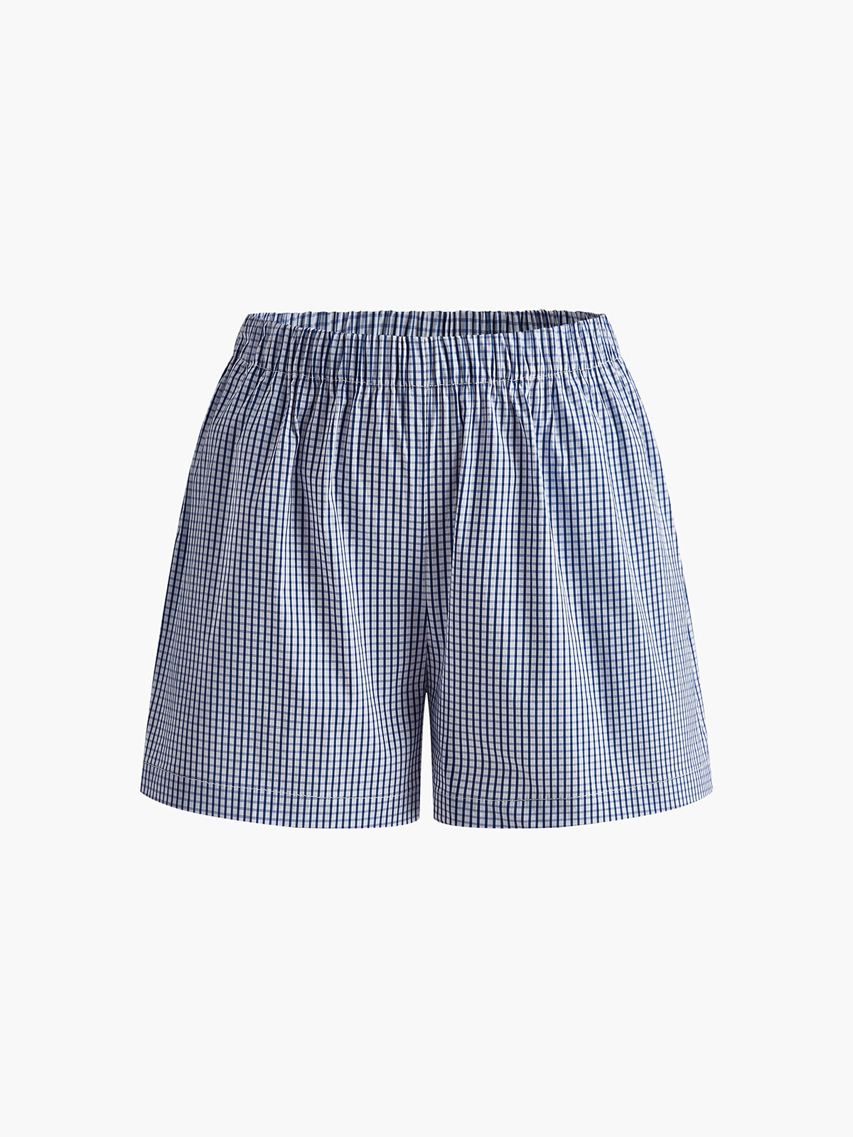 Plaid Lace Up Shorts Set-Massicos