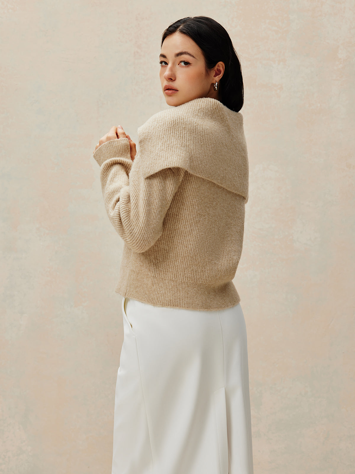 Zipper Pluffy Knit Outerwear-Massicos