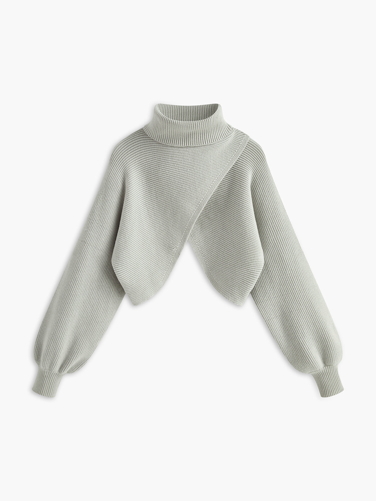 Turtleneck Batwing Sleeve Sweater-Massicos