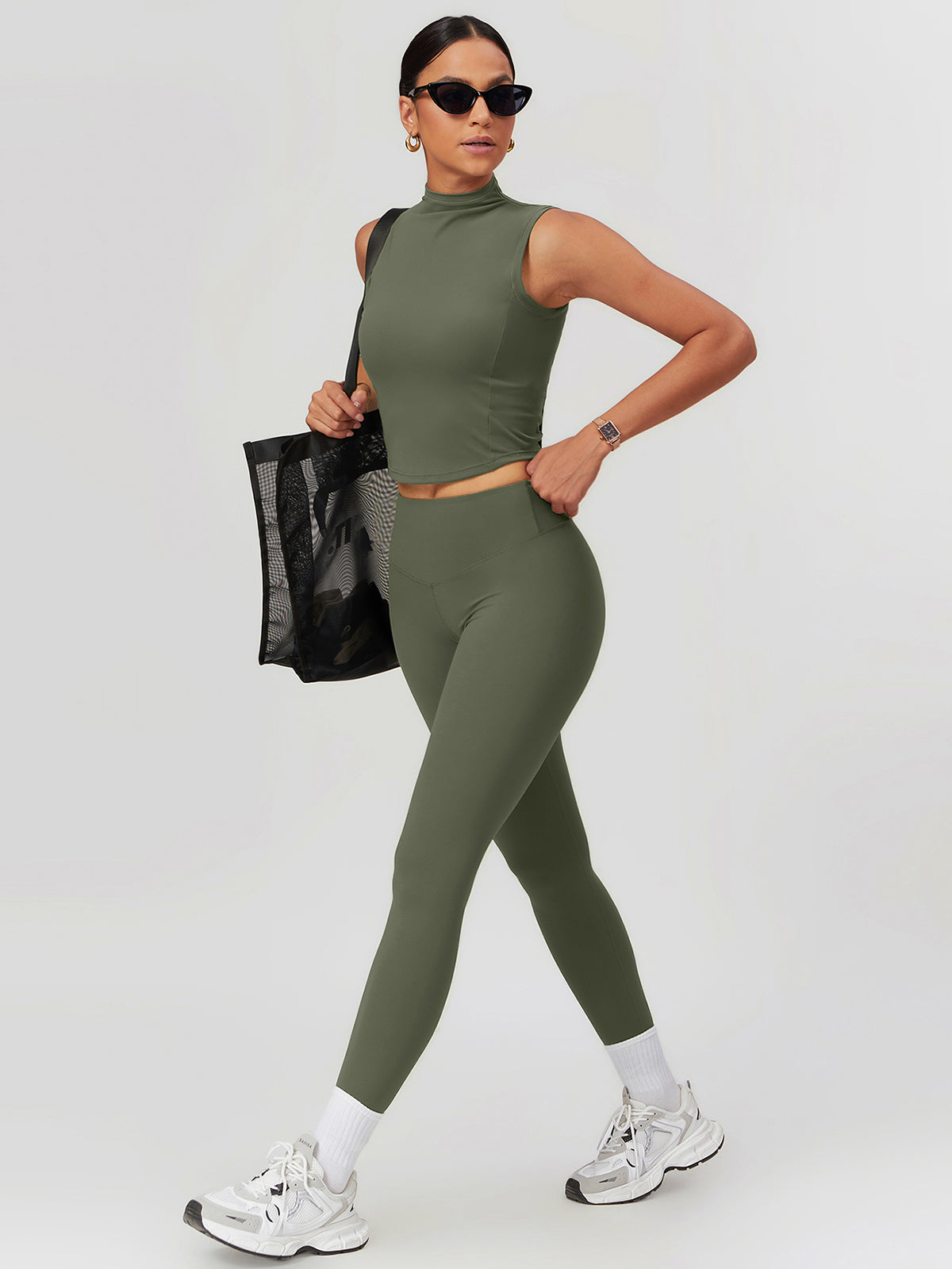 High-Waist Butt-Lifting Leggings-Massicos