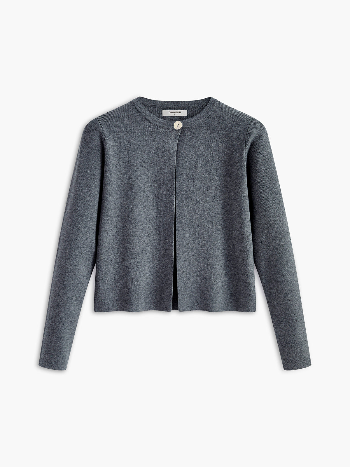 Crew Neck Button Knit Cardigan-Massicos