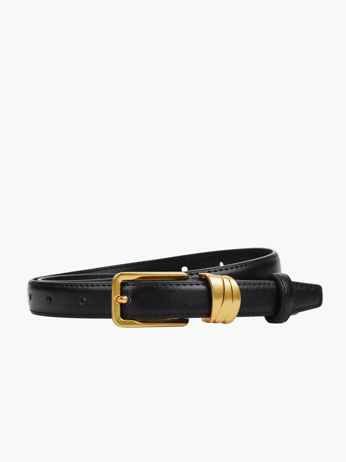 Slim Golden Pin Buckle Belt-Massicos