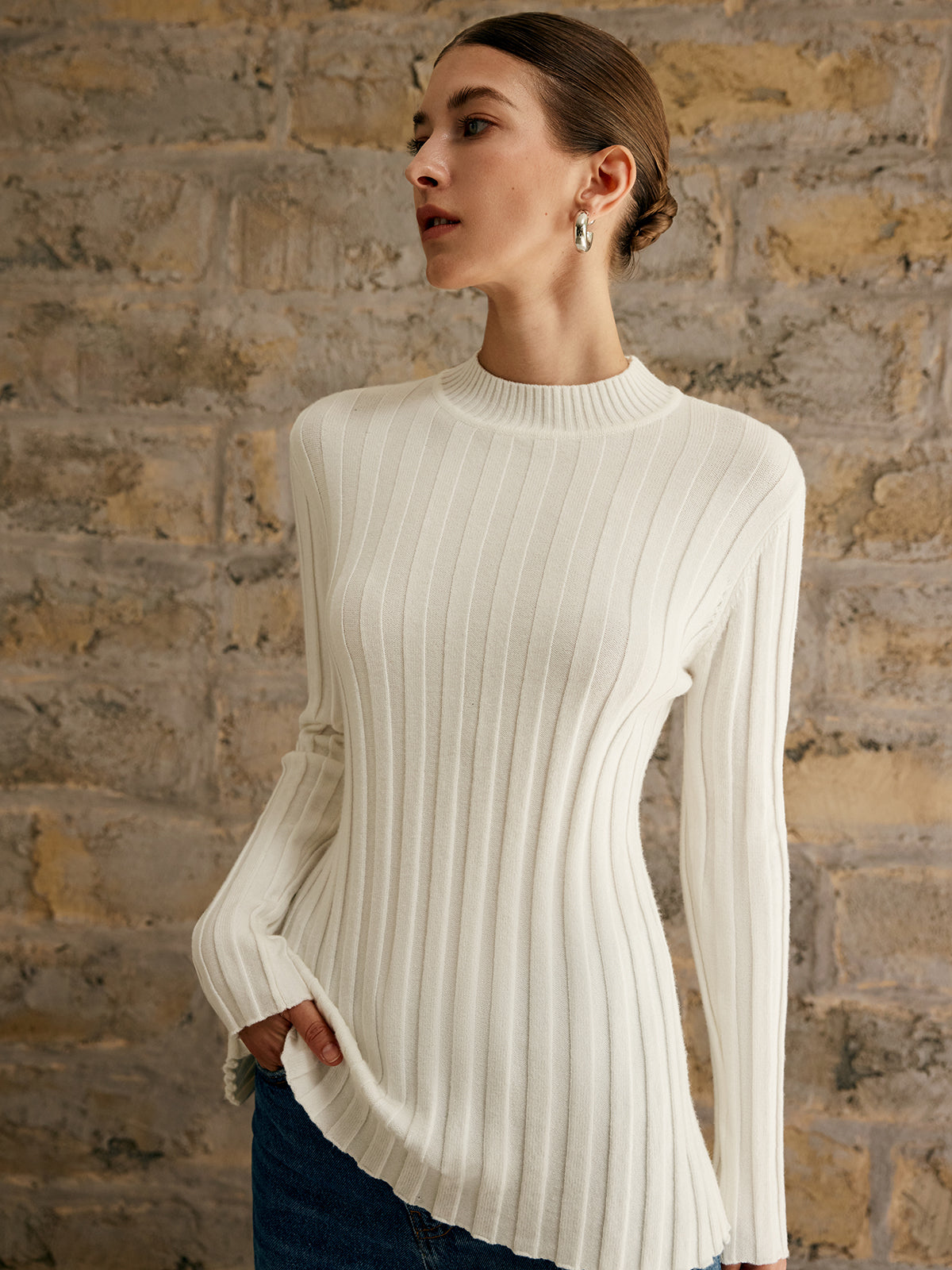 Tie Open Back Knit Top-Massicos
