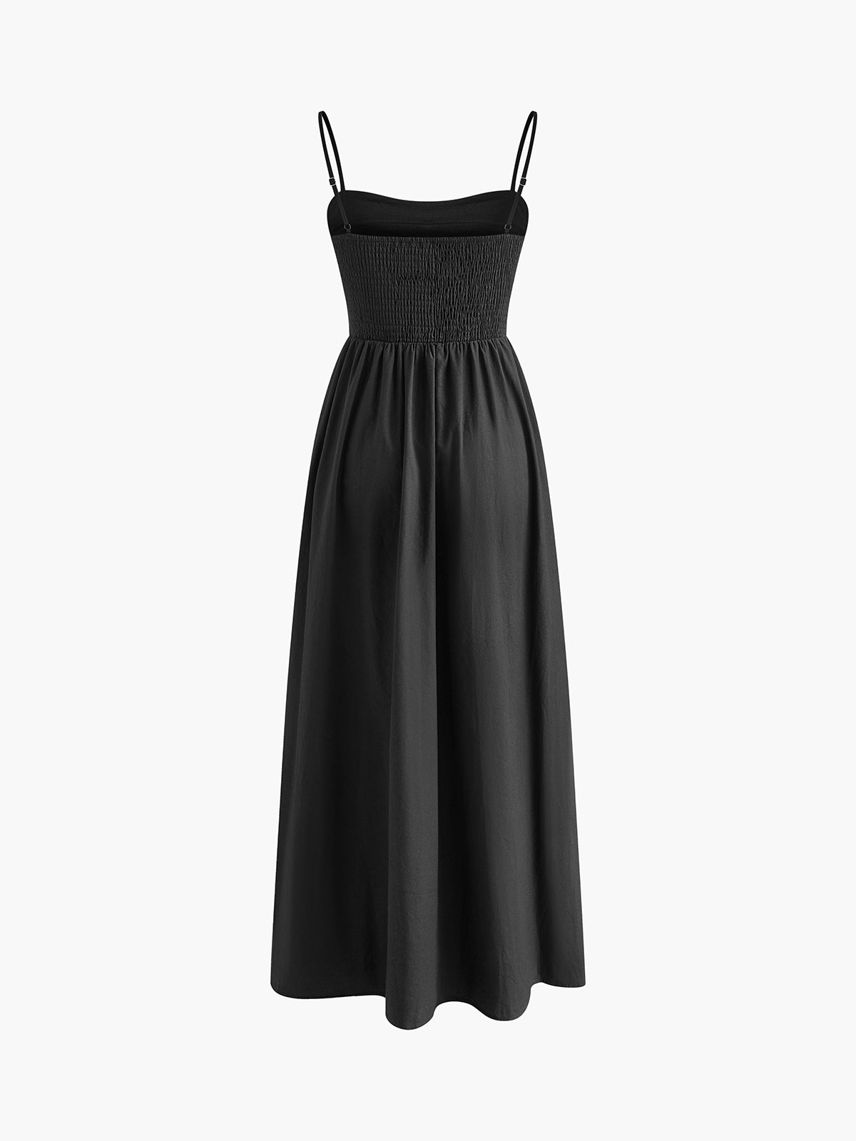 Cotton Sleeveless Pockets Cutout Long Dress-Massicos