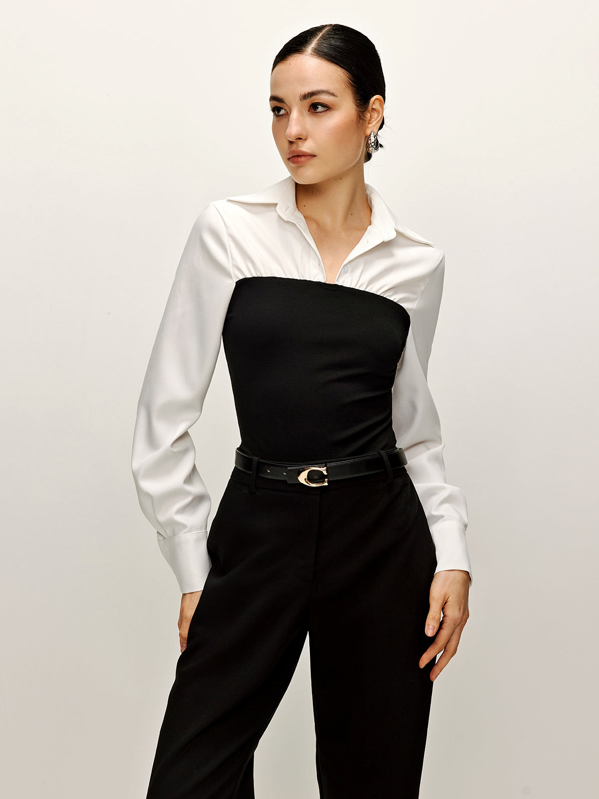 Two Tone Panel Polo Shirt-Massicos