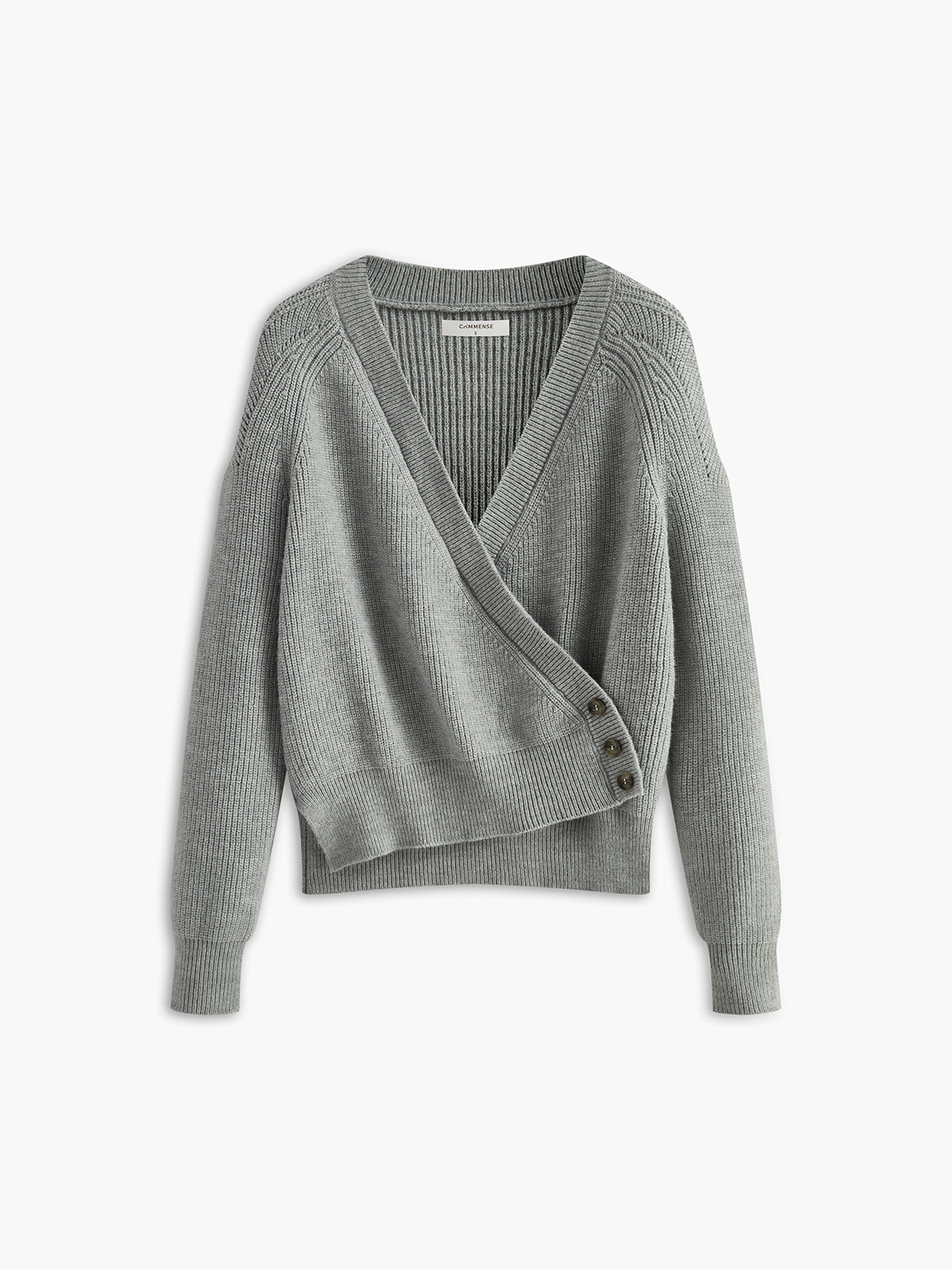 Criss Cross Button Sweater-Massicos