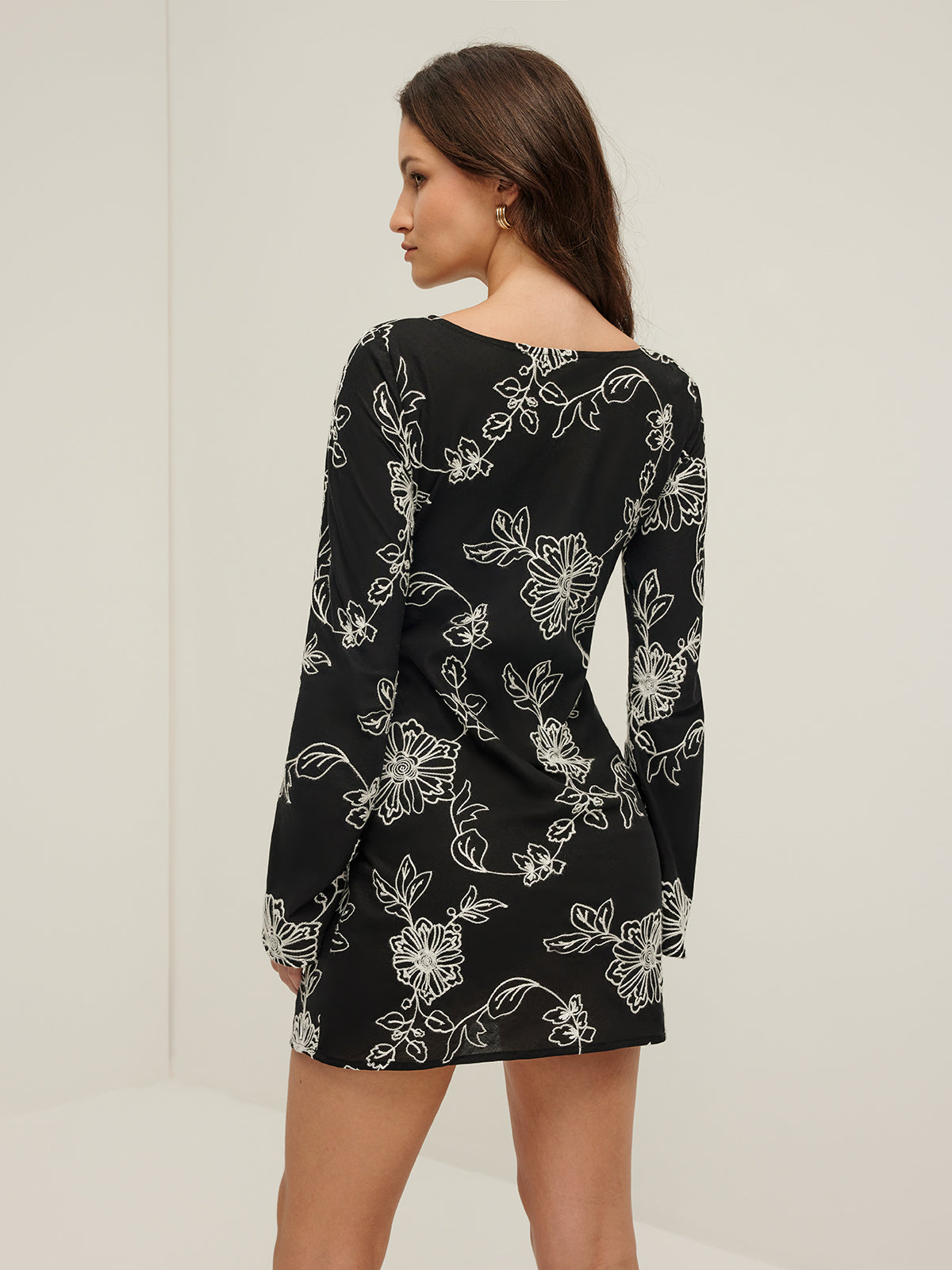 Vintage Pure Cotton Jacquard Dress-Massicos