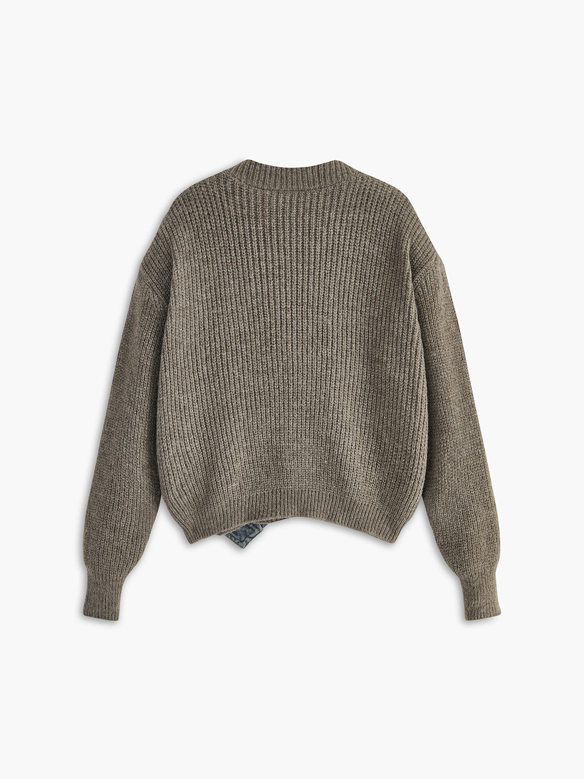 Asymmetrical Patchwork Pockets Cardigan-Massicos