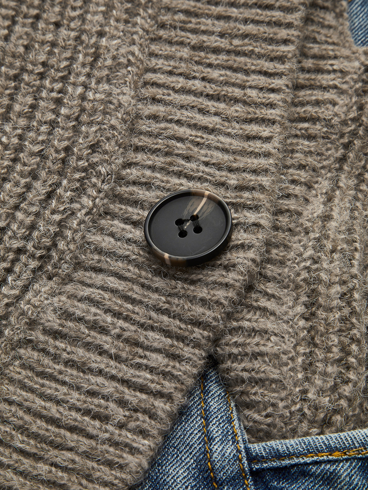 Asymmetrical Patchwork Pockets Cardigan-Massicos