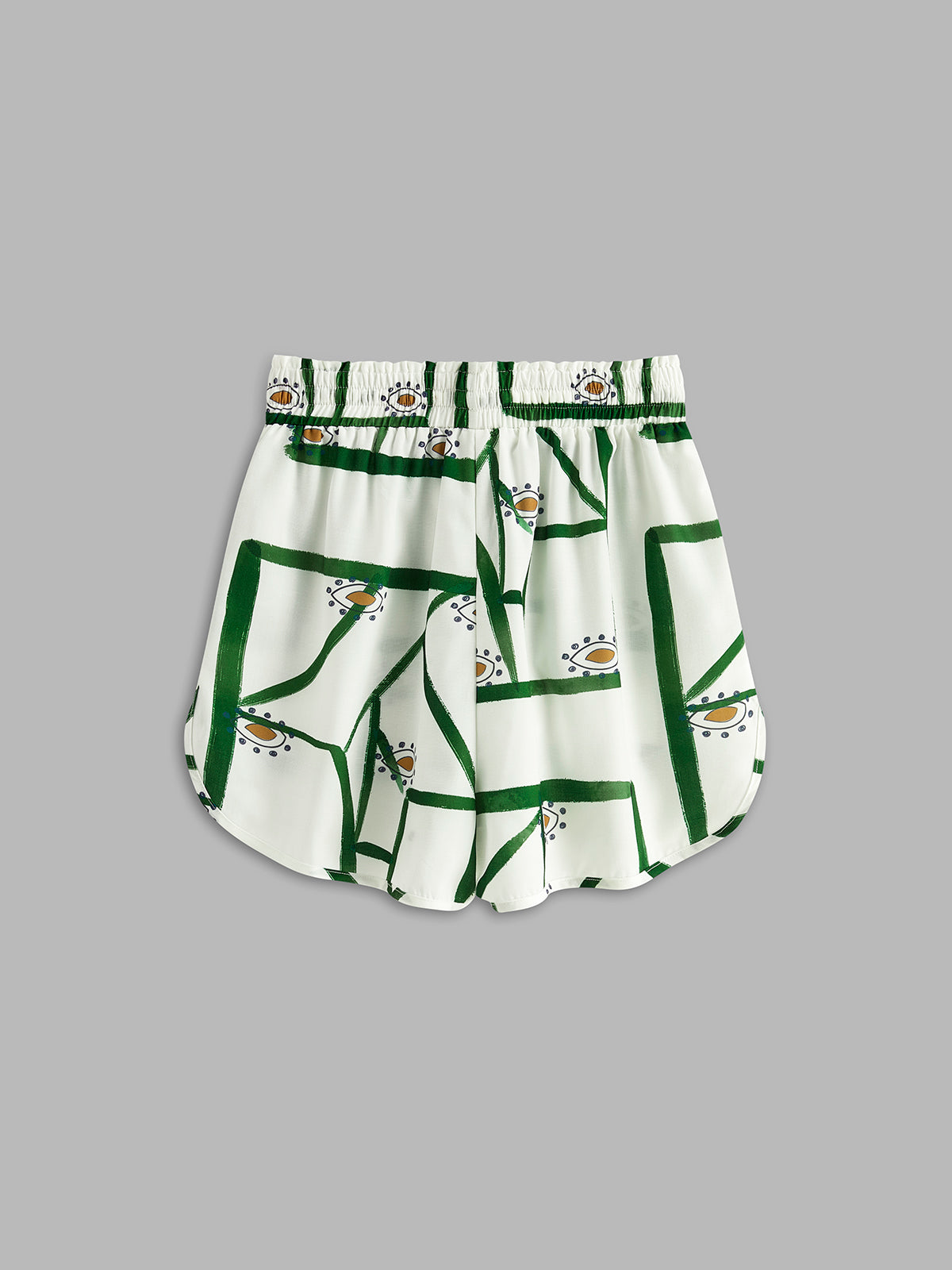 Print Drawstring Shorts Set-Massicos