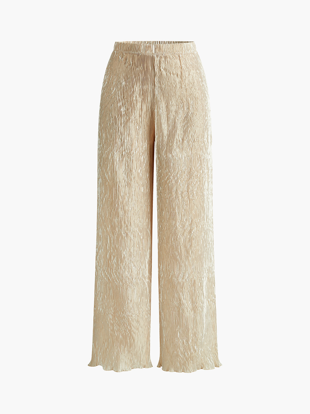 Asymmetric Halter Crop Top With Wide Leg Pants Set-Massicos