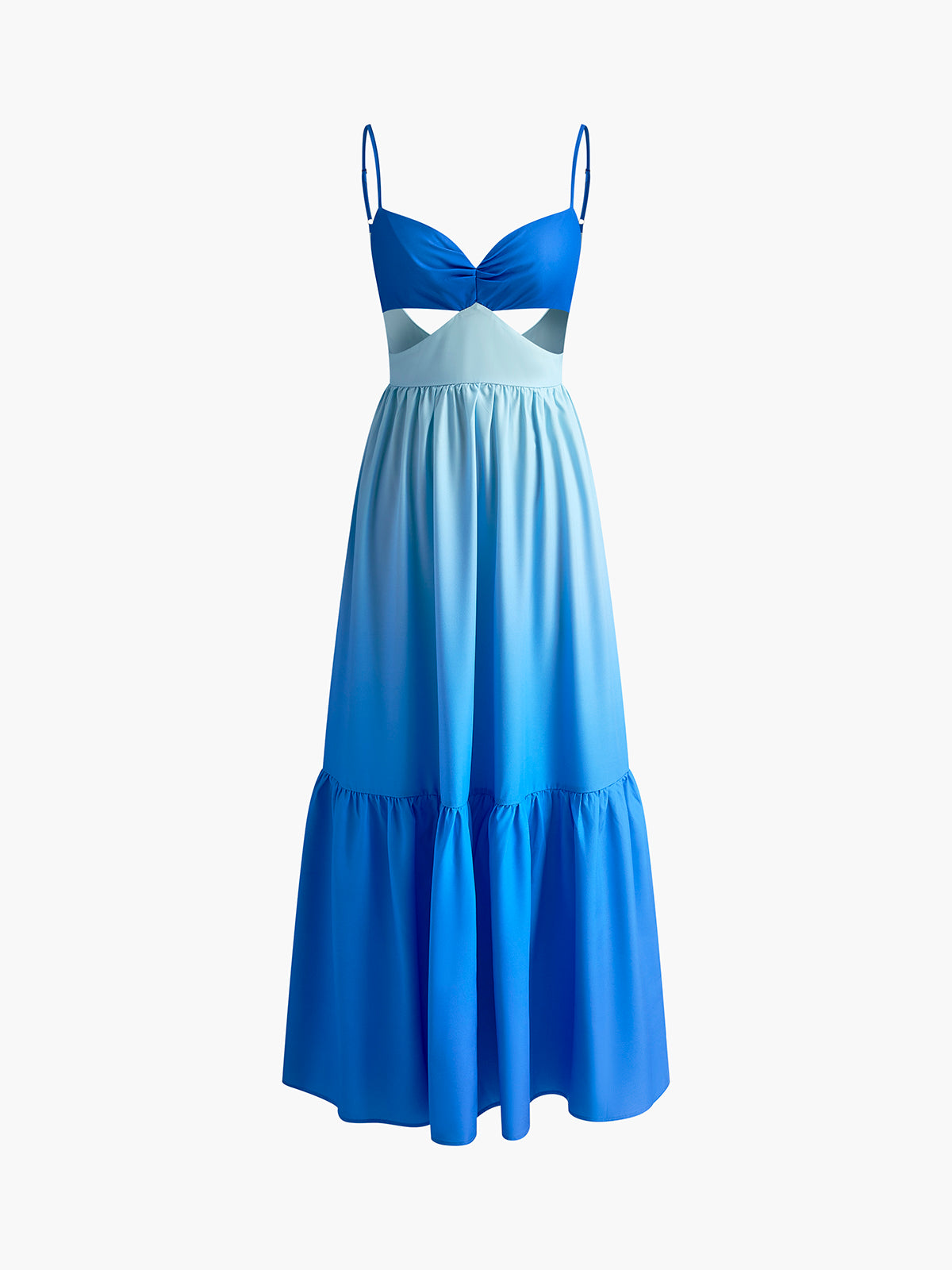 Backless Cutout Cami Long Dress-Massicos