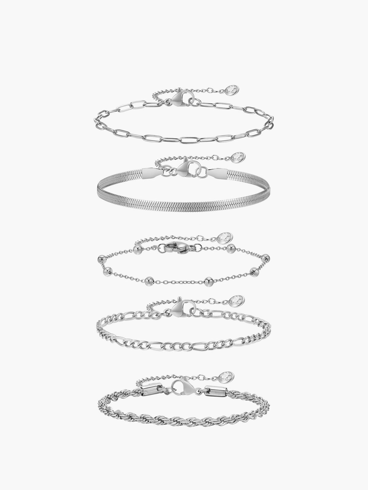 5pcs Geometric Golden Chain Bracelet-Massicos