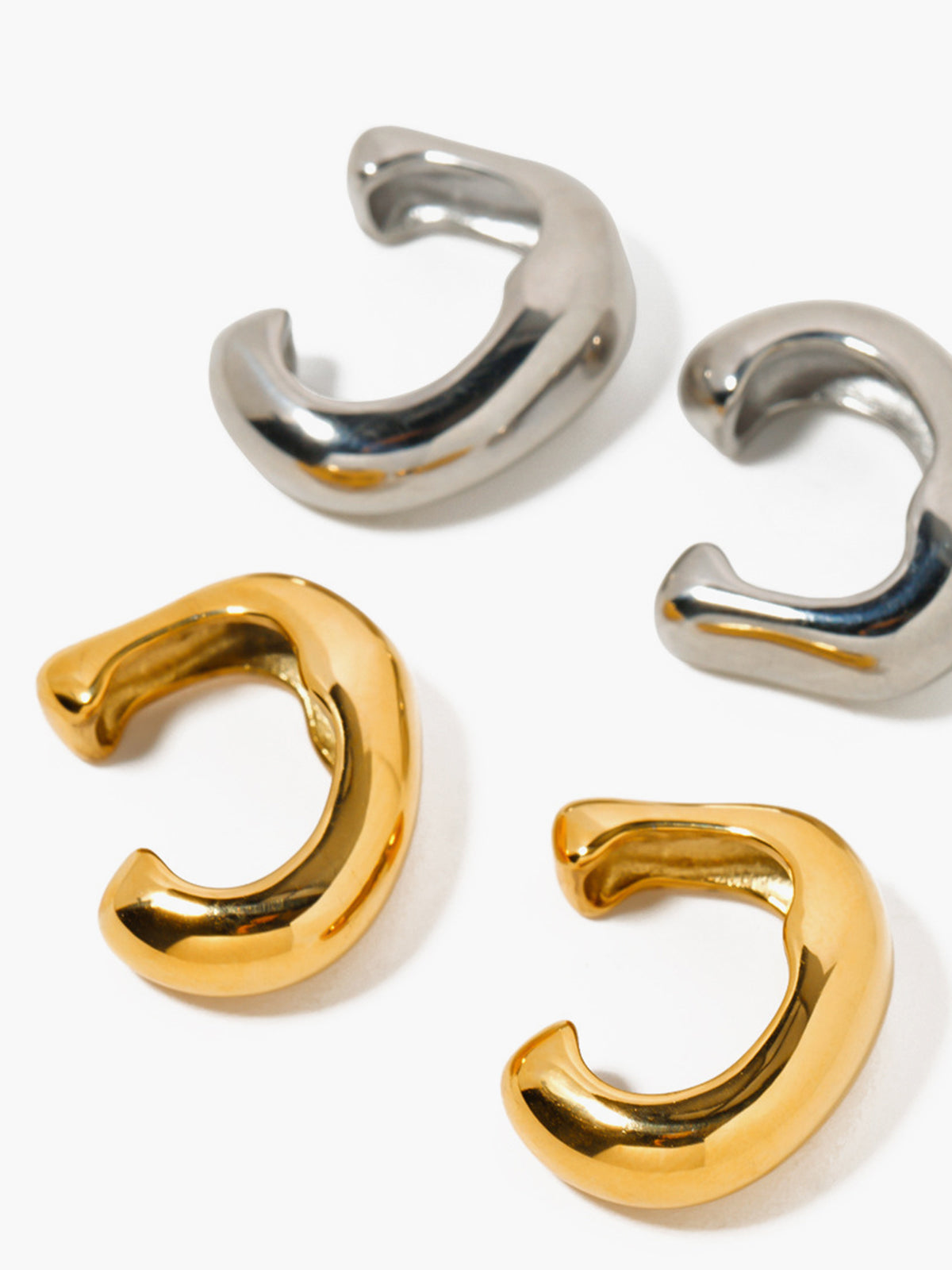 Chunky Hoop Ear Cuff-Massicos