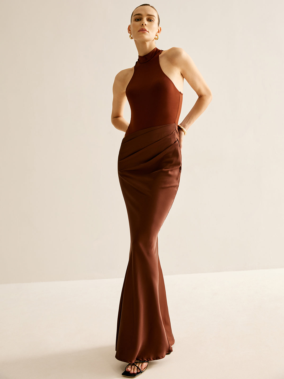 Cutout Panel Sexy Slim Dress-Massicos