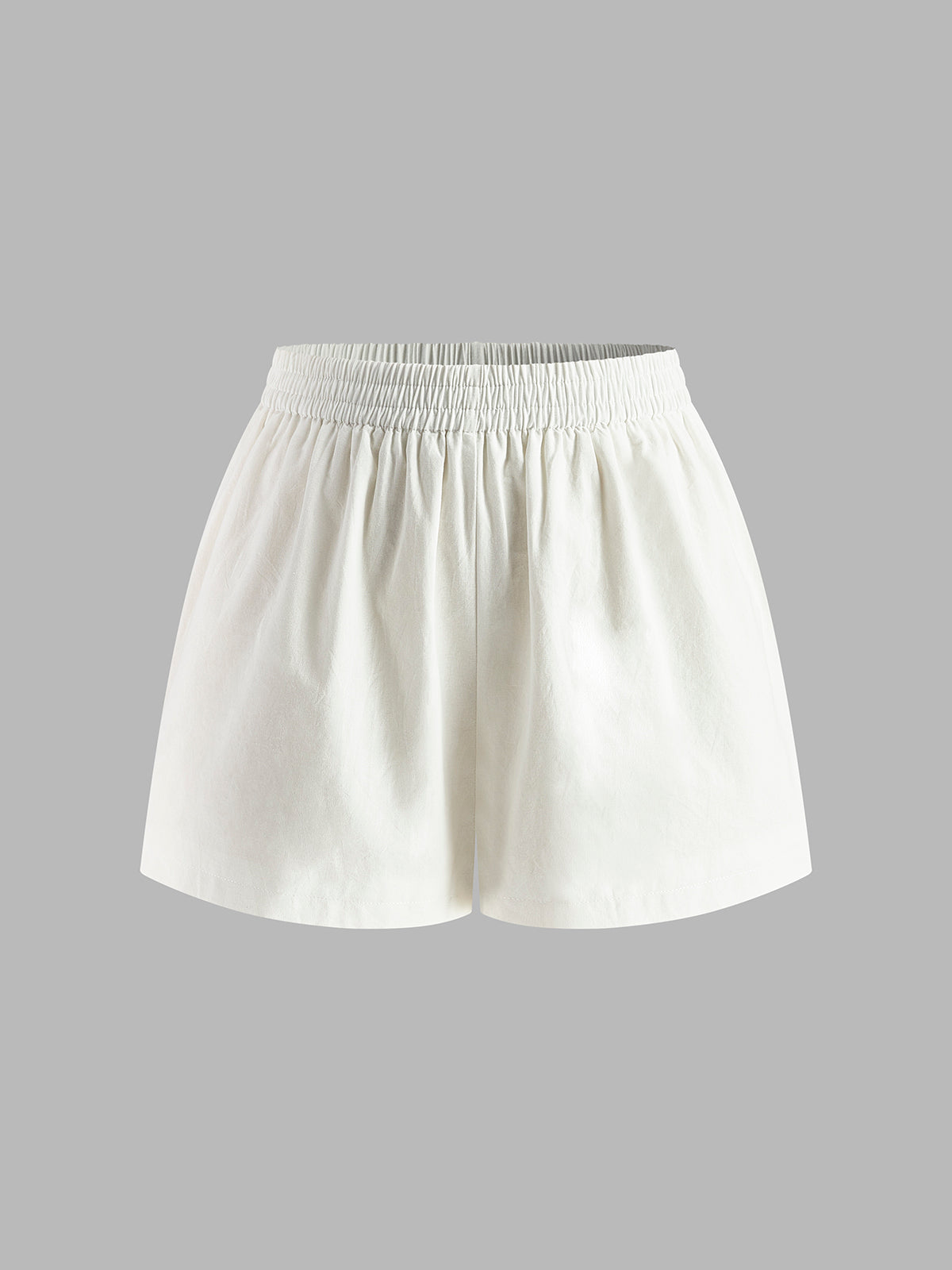 Cotton & Linen Backless Halter Top With Shorts Set-Massicos