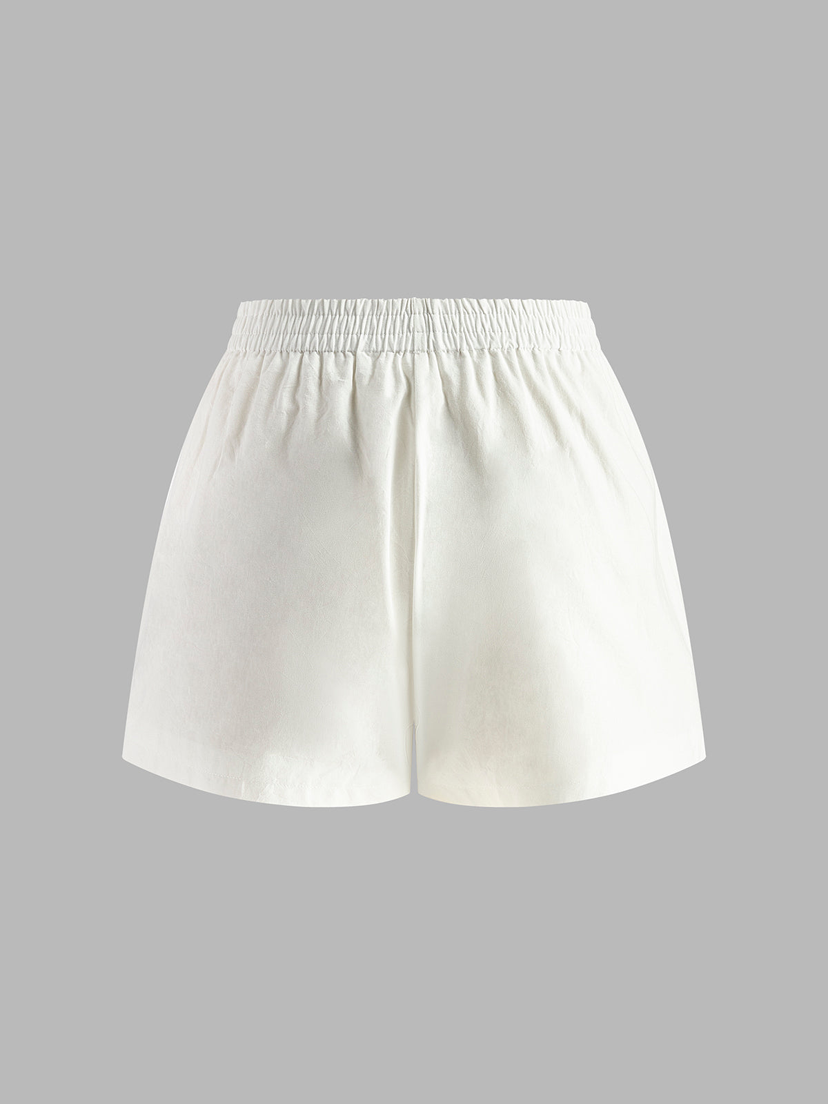 Cotton & Linen Backless Halter Top With Shorts Set-Massicos