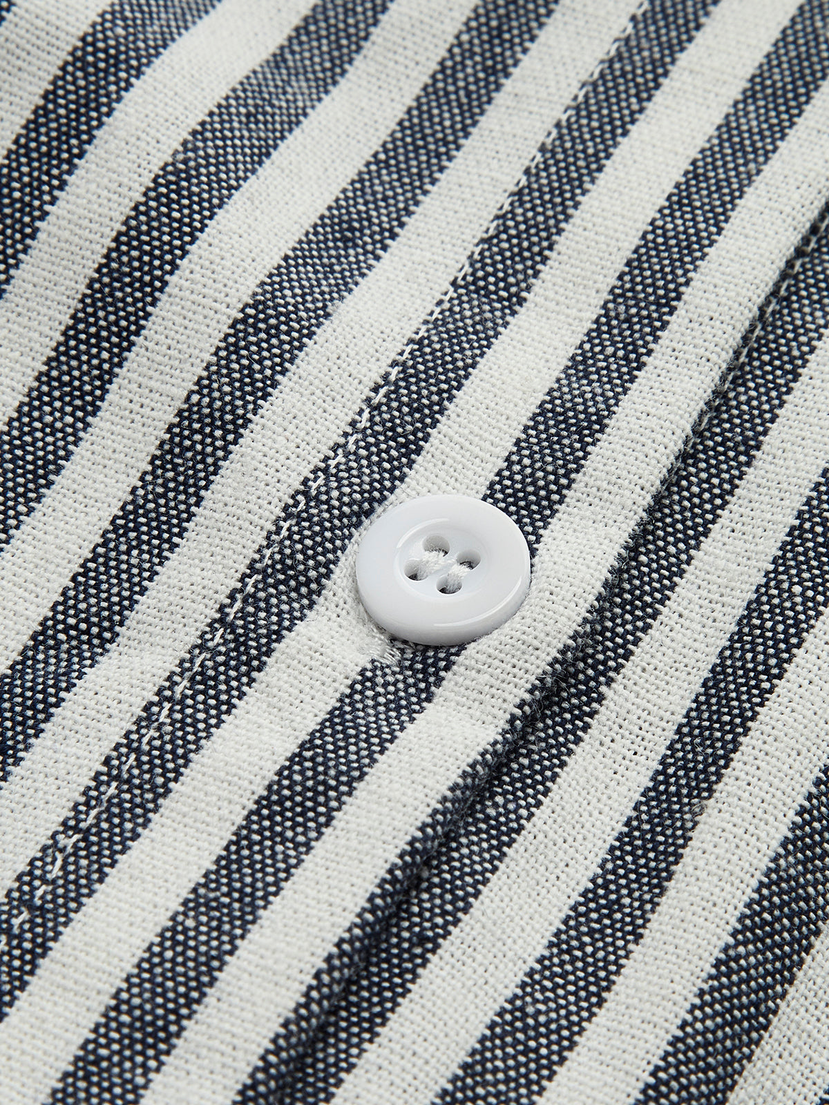 Cotton & Linen Pinstripe Loose Shirt-Massicos