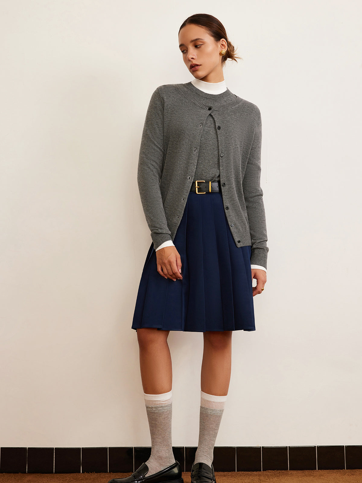 Wool-Blend Breasted Cardigan-Massicos
