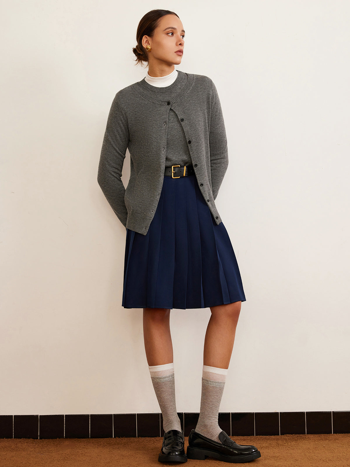 Wool-Blend Breasted Cardigan-Massicos