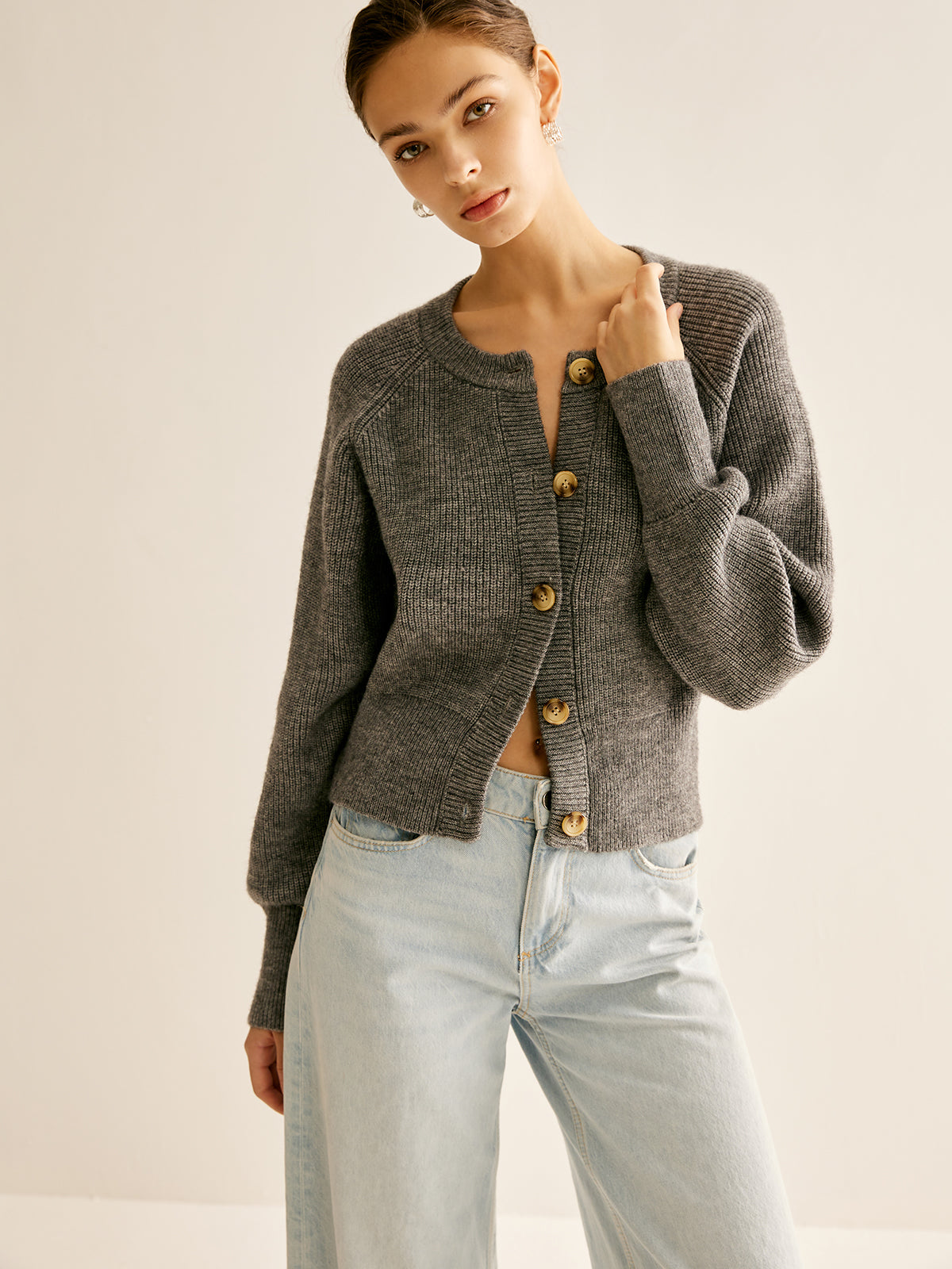 Breasted Cozy Cardigan-Massicos