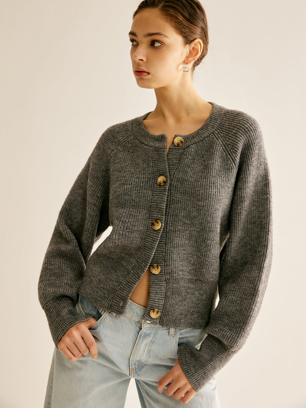 Breasted Cozy Cardigan-Massicos