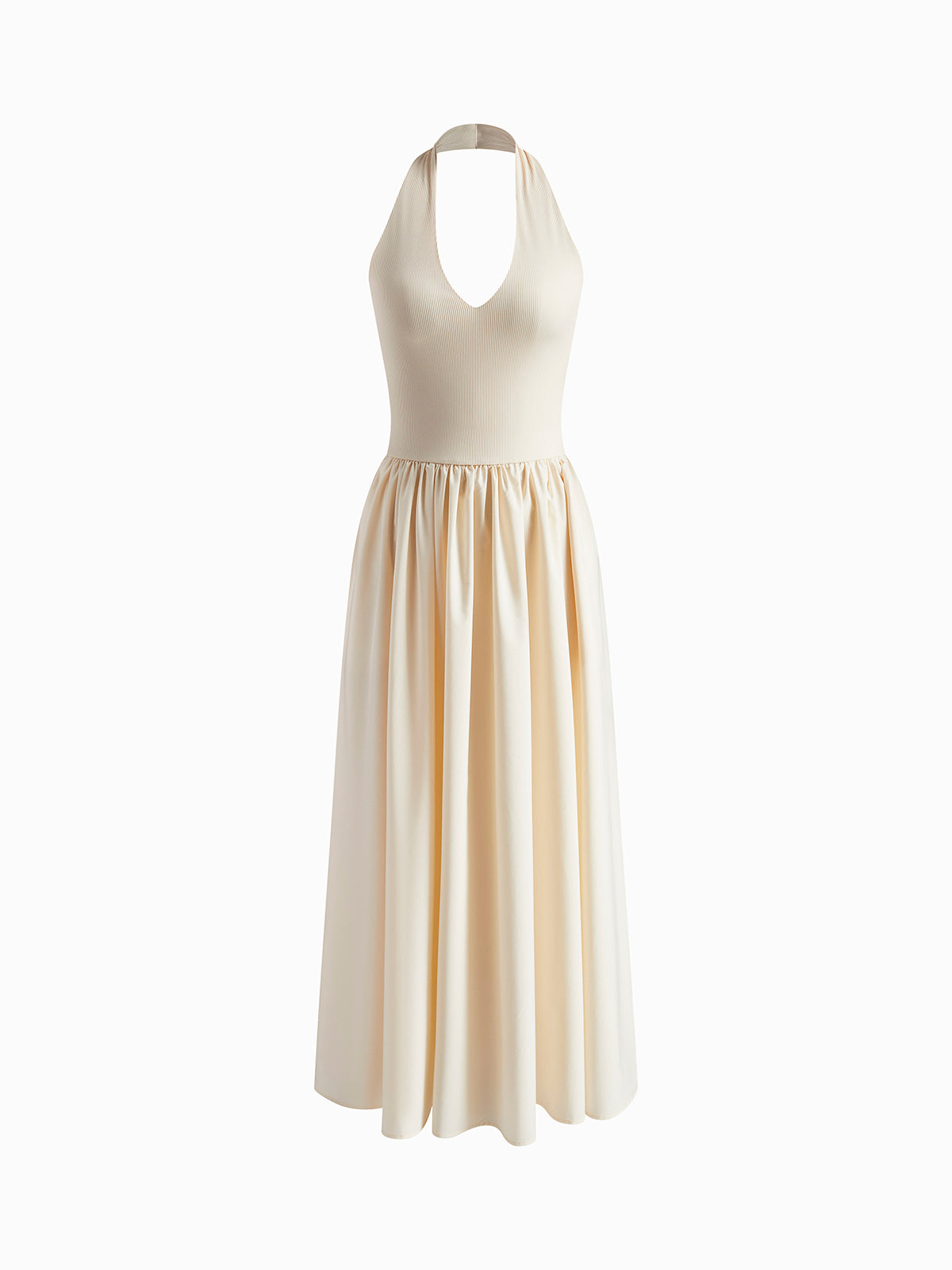 Halter Backless Pockets Dress-Massicos