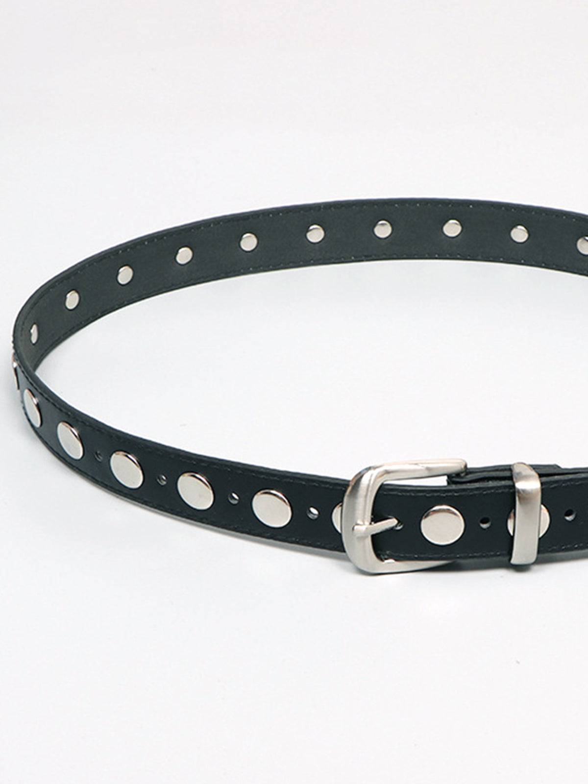 Soft-Buckle Studded Belt-Massicos