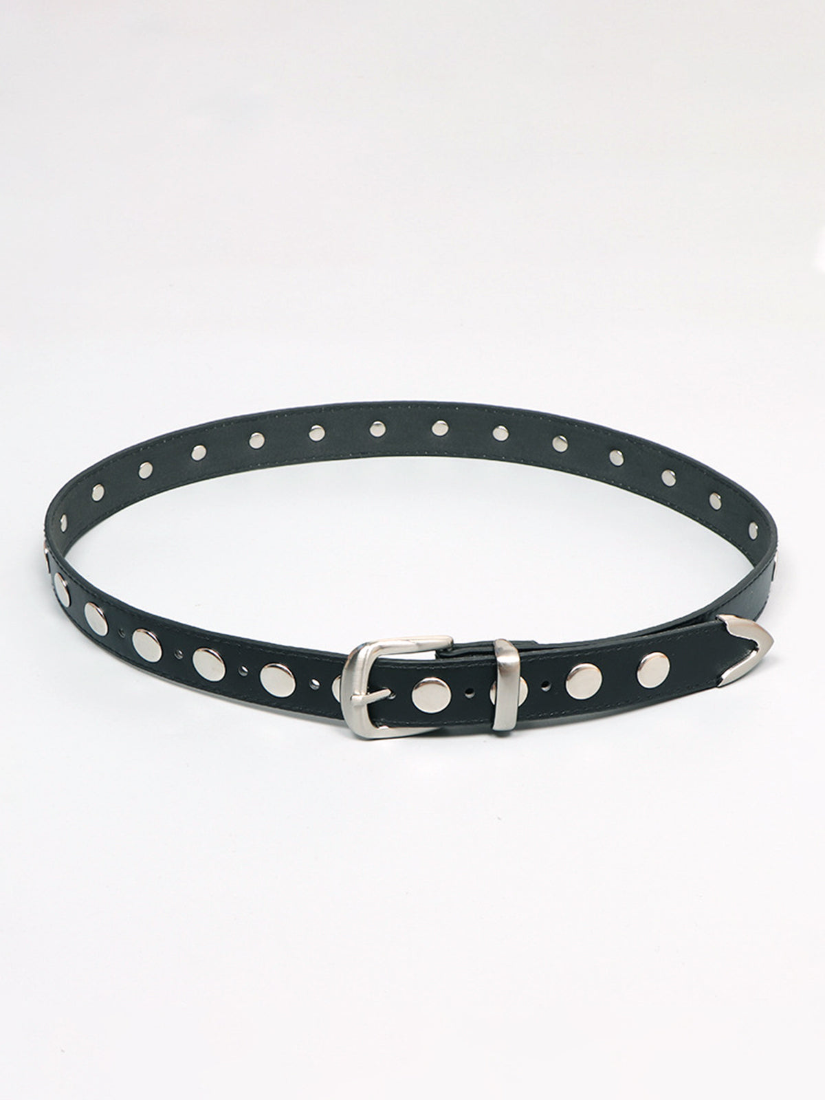 Soft-Buckle Studded Belt-Massicos