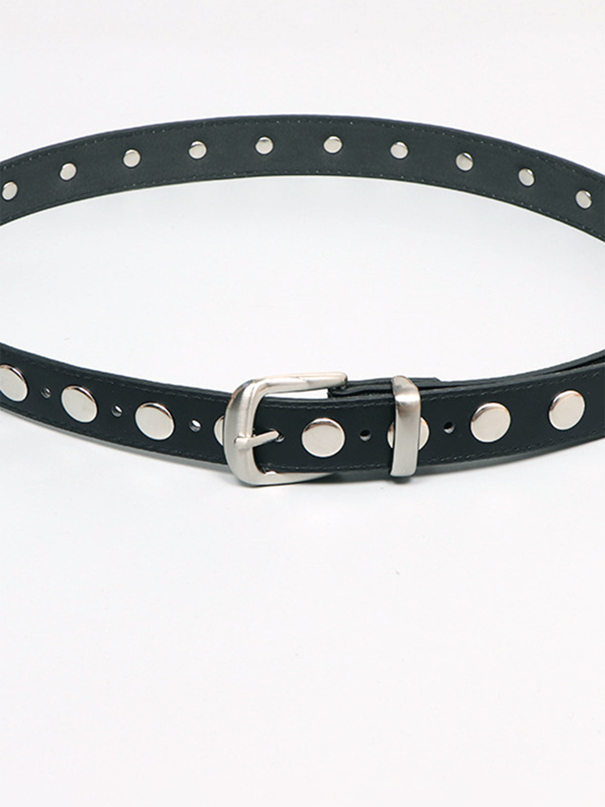 Soft-Buckle Studded Belt-Massicos