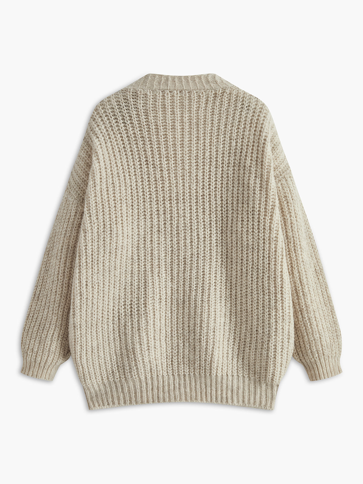 Contrast Binding V-Neck Pockets Cardigan-Massicos