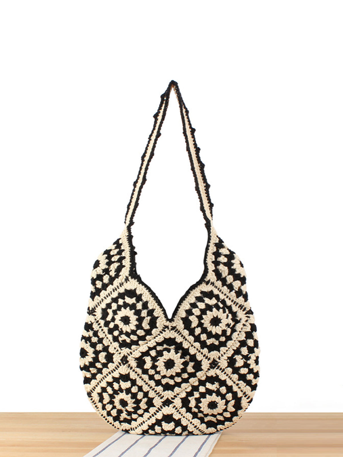 Boheme Knitting Hobo Bag-Massicos