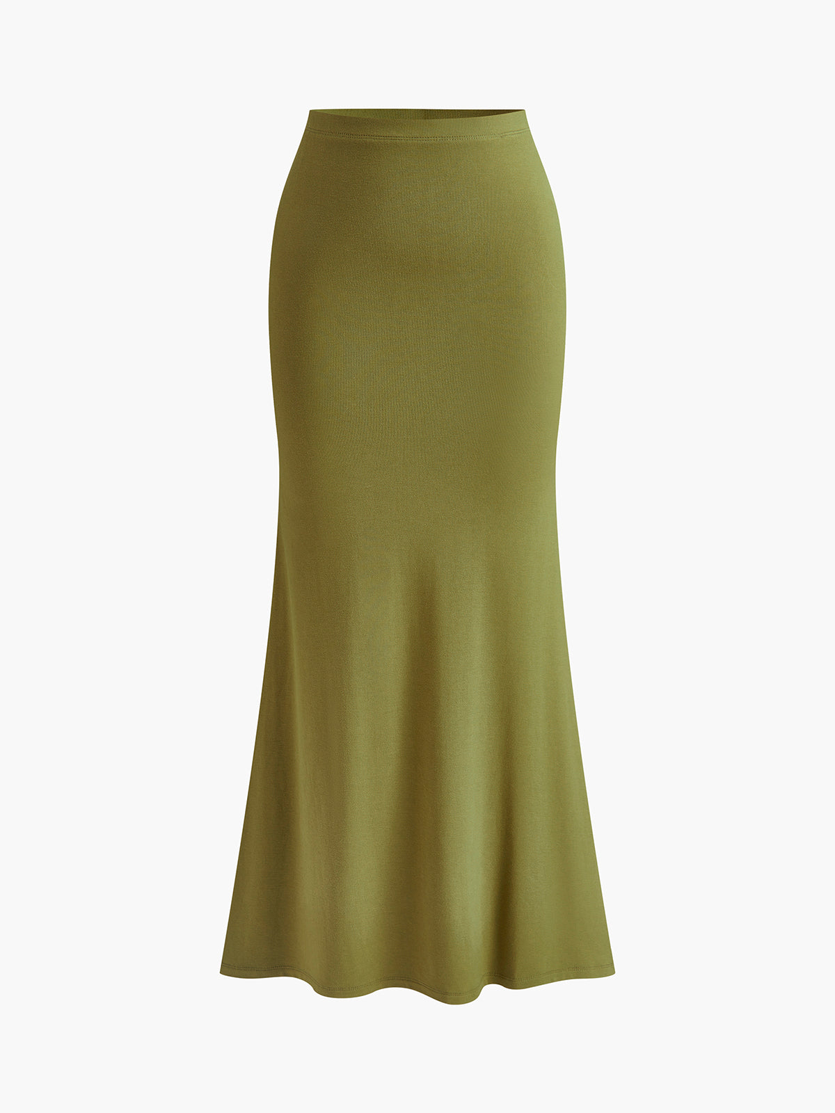 Slit Button Fishtail Skirt Set-Massicos