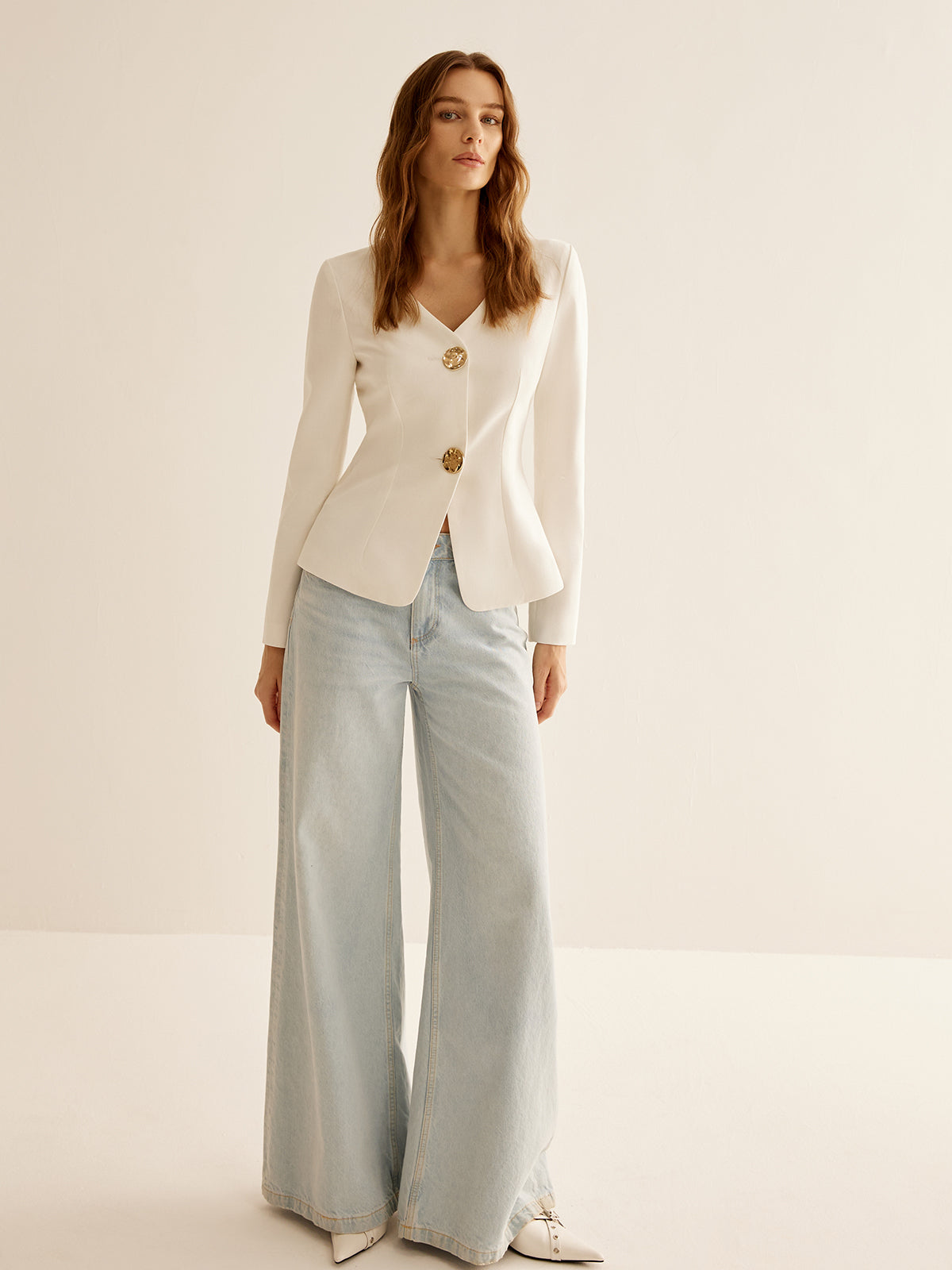 Split Skinny Blazer-Massicos